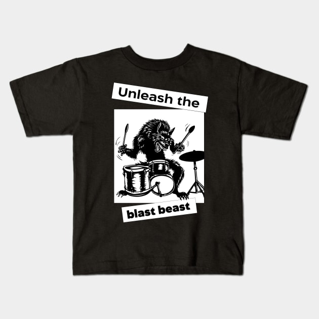 Unleash the blast beast Kids T-Shirt by Altaria Design